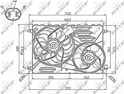 Fan, engine cooling 47756