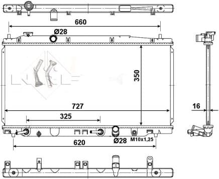 Radiator, engine cooling EASY FIT 54505 - image 4