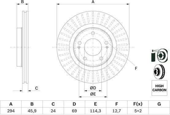 Brake Disc 0986479E76
