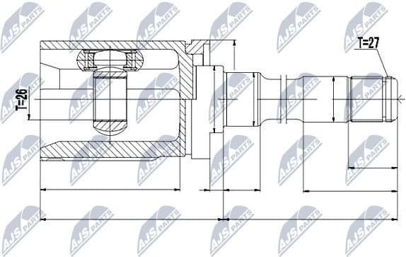 Joint Kit, drive shaft NPW-BM-010 - image 2