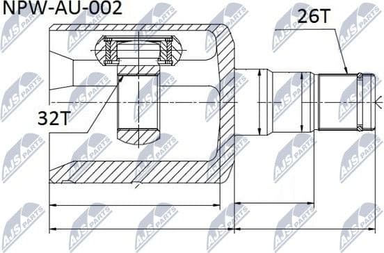 Joint Kit, drive shaft NPW-AU-002 - image 2