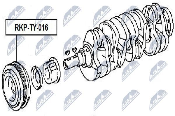 Belt Pulley, crankshaft RKP-TY-016 - image 6