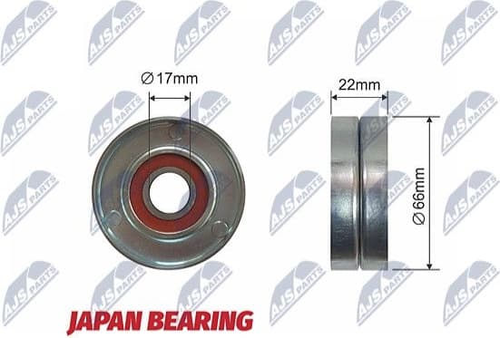 Tensioner Pulley, V-ribbed belt RNK-PL-012