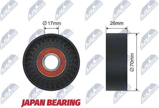 Tensioner Pulley, V-ribbed belt RNK-PL-015