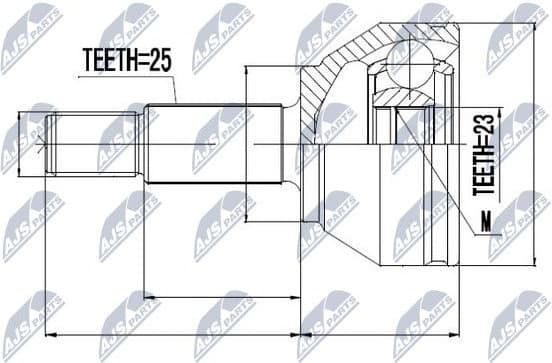 Joint Kit, drive shaft NPZ-FR-019