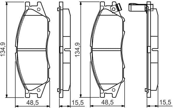 Brake Pad Set, disc brake 0986495146 - image 6