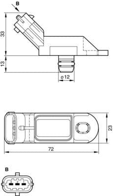 Sensor, intake manifold pressure 0261230216 - image 7