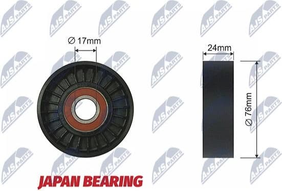 Tensioner Pulley, V-ribbed belt RNK-LR-010