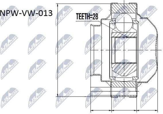 Joint Kit, drive shaft NPW-VW-013 - image 2