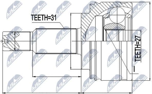 CV joint outer NPZ-RE-041 - image 2