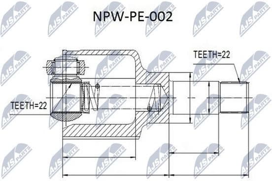 Joint Kit, drive shaft NPW-PE-002 - image 2