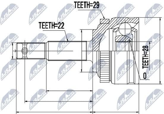 Joint Kit, drive shaft NPZ-PL-007