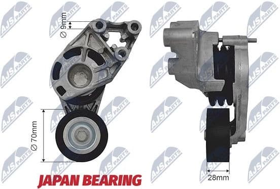 Tensioner Pulley, V-ribbed belt RNK-AU-027