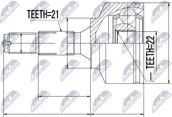 Joint Kit, drive shaft NPZ-CT-011 - image 2