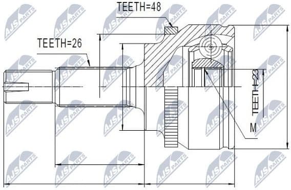 Joint Kit, drive shaft NPZ-TY-082