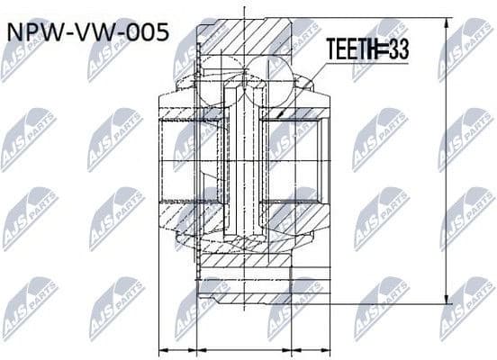 Joint Kit, drive shaft NPW-VW-005 - image 2
