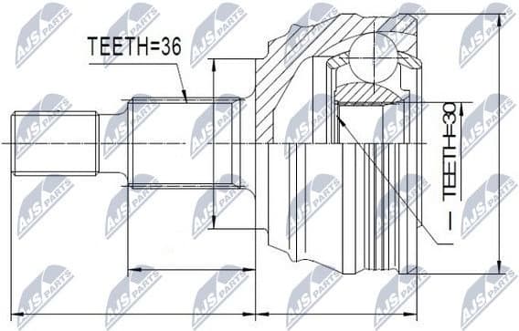 Joint Kit, drive shaft NPZ-VW-007
