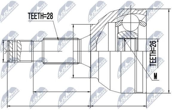 CV joint outer NPZ-CT-021 - image 2