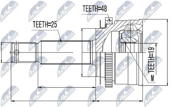 Joint Kit, drive shaft NPZ-HY-502