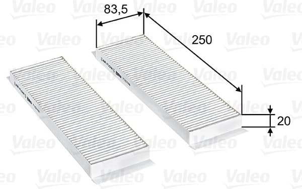 Filter, cabin air VALEO ESSENTIAL 715748