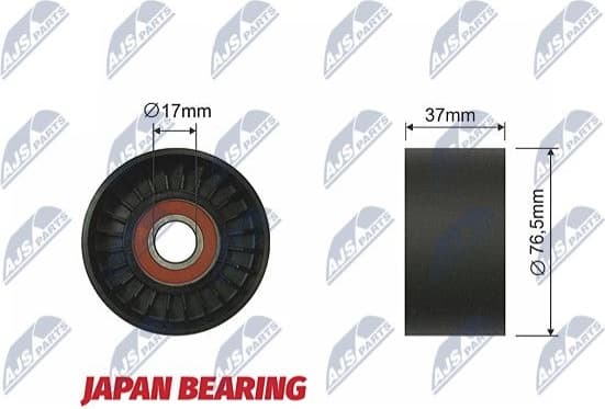 Tensioner Pulley, V-ribbed belt RNK-FR-017