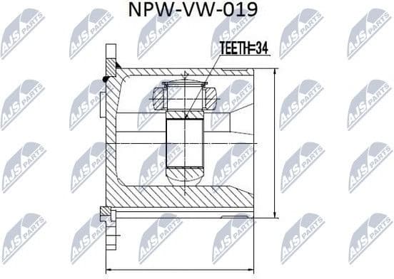 Joint Kit, drive shaft NPW-VW-019 - image 2