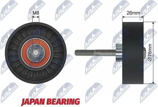 Deflection/Guide Pulley, V-ribbed belt RNK-VV-002
