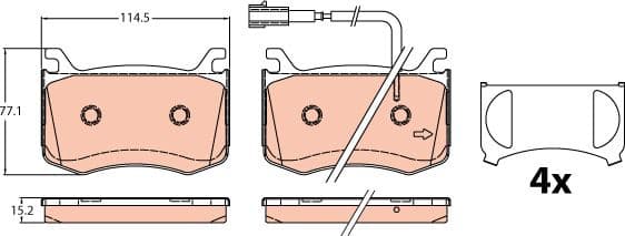 Brake Pad Set, disc brake GDB2205