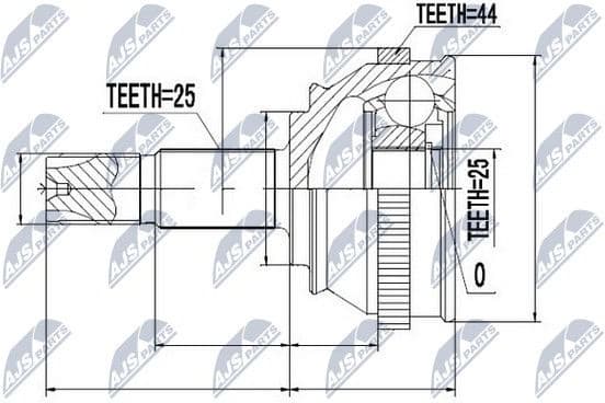 Joint Kit, drive shaft NPZ-FT-017
