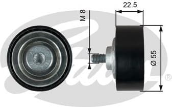 Deflection/Guide Pulley, V-ribbed belt DriveAlign™ T36767