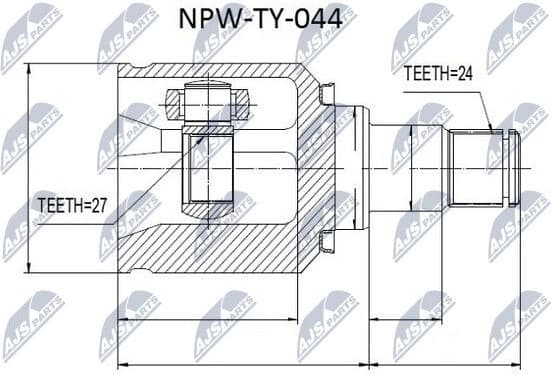 Joint Kit, drive shaft NPW-TY-044 - image 2