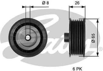Deflection/Guide Pulley, V-ribbed belt DriveAlign™ T36776