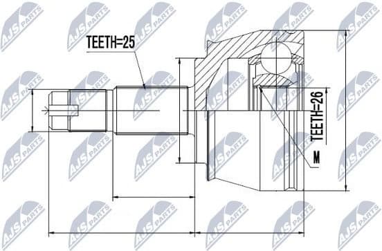 Joint Kit, drive shaft NPZ-FT-035