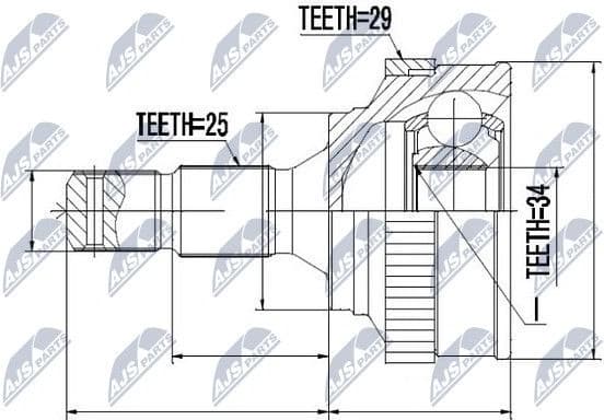 Joint Kit, drive shaft NPZ-CT-008