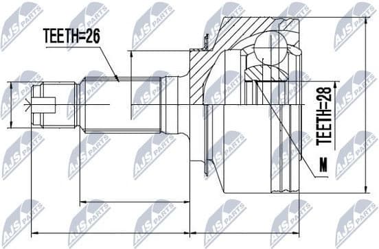 Joint Kit, drive shaft NPZ-HD-039