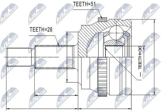Joint Kit, drive shaft NPZ-RE-013