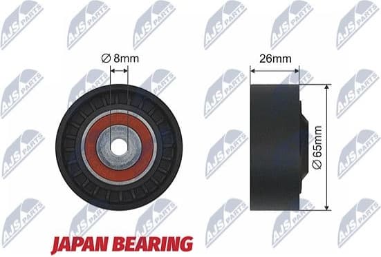 Deflection/Guide Pulley, V-ribbed belt RNK-AU-016