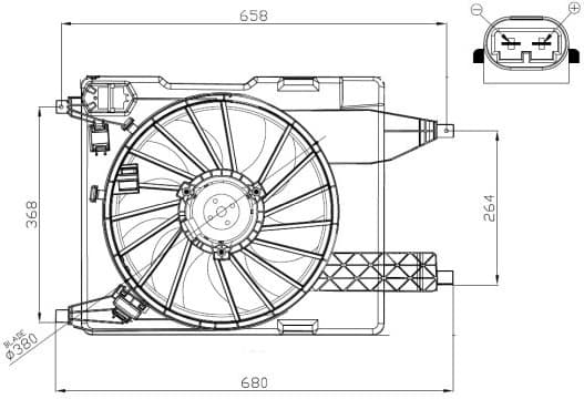 Fan, engine cooling 47966