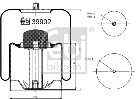Bellow, air suspension 39902