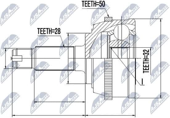 Joint Kit, drive shaft NPZ-HD-032