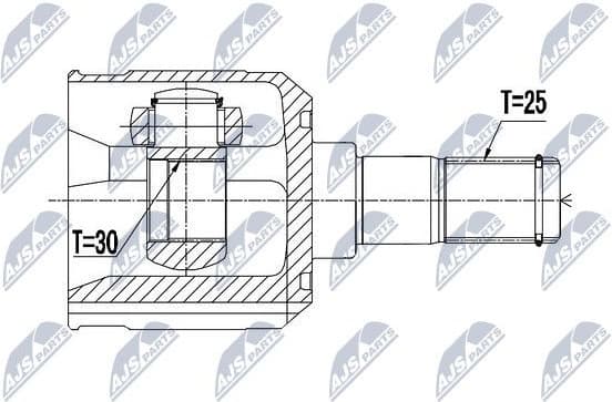 Joint Kit, drive shaft NPW-HY-501 - image 2