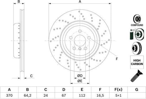 Brake Disc 0 986 479 G13