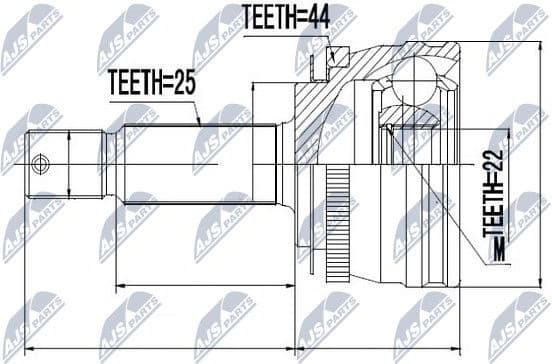 Joint Kit, drive shaft NPZ-HY-540