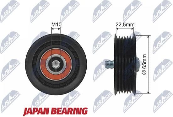 Deflection/Guide Pulley, V-ribbed belt RNK-PL-011