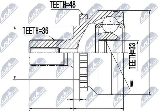 Joint Kit, drive shaft NPZ-VV-012