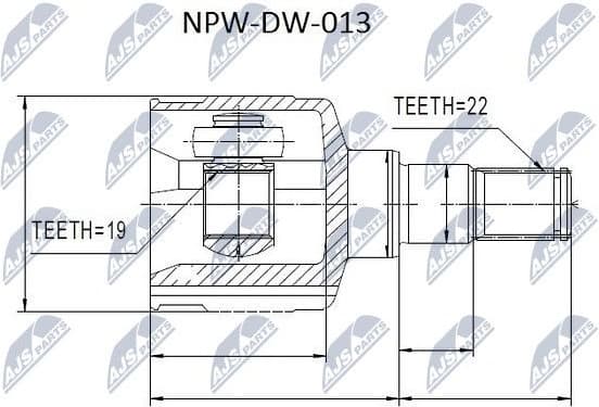 Joint Kit, drive shaft NPW-DW-013 - image 2