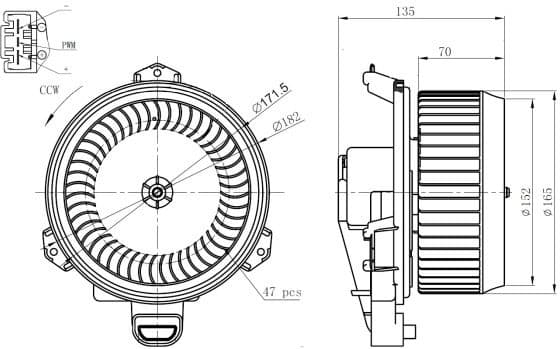 Interior Blower 34289