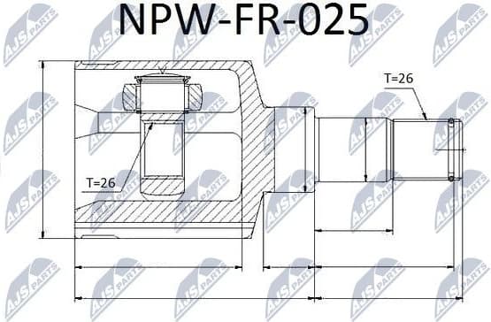 Joint Kit, drive shaft NPW-FR-025 - image 2