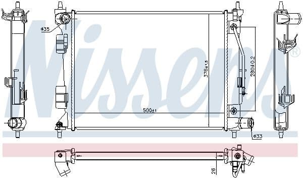 Radiator, engine cooling 675073