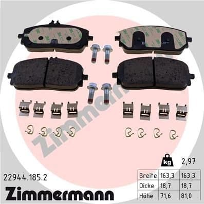 Brake Pad Set, disc brake 22944.185.2